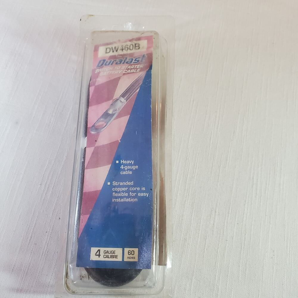 Duralast DW460B Switch To Starter Battery Cable 60” NEW Made in USA